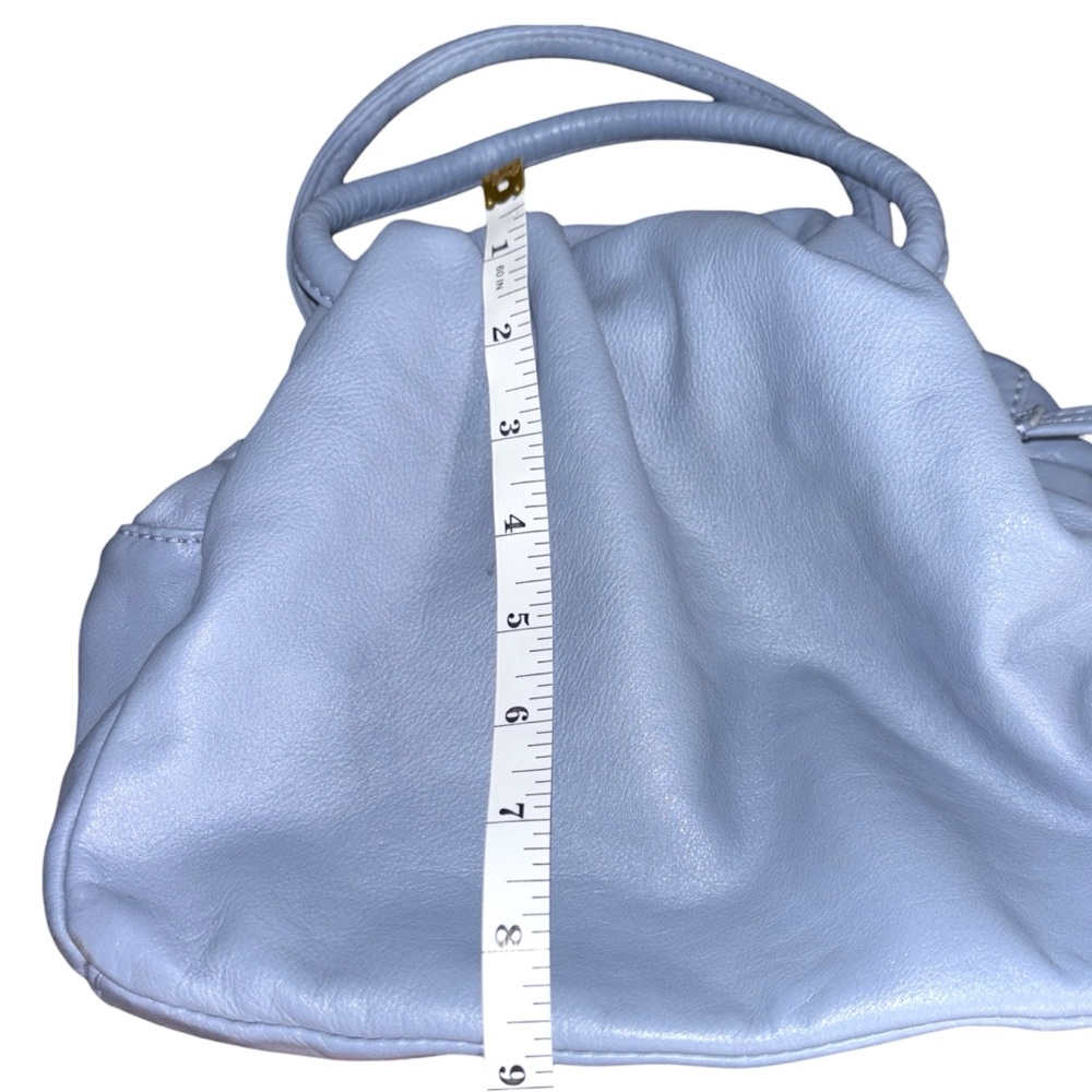 Hobo Darling Provence Blue Leather Convertible Crossbody Satchel Bag - Picture 14 of 15